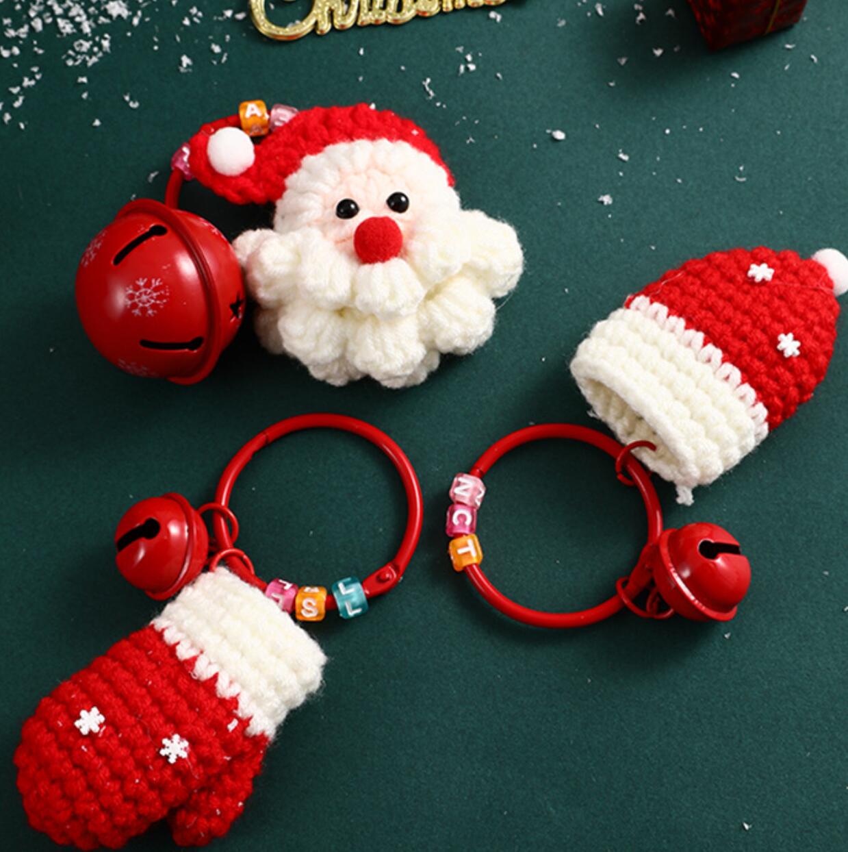 Handmade Plush Christmas Keychain