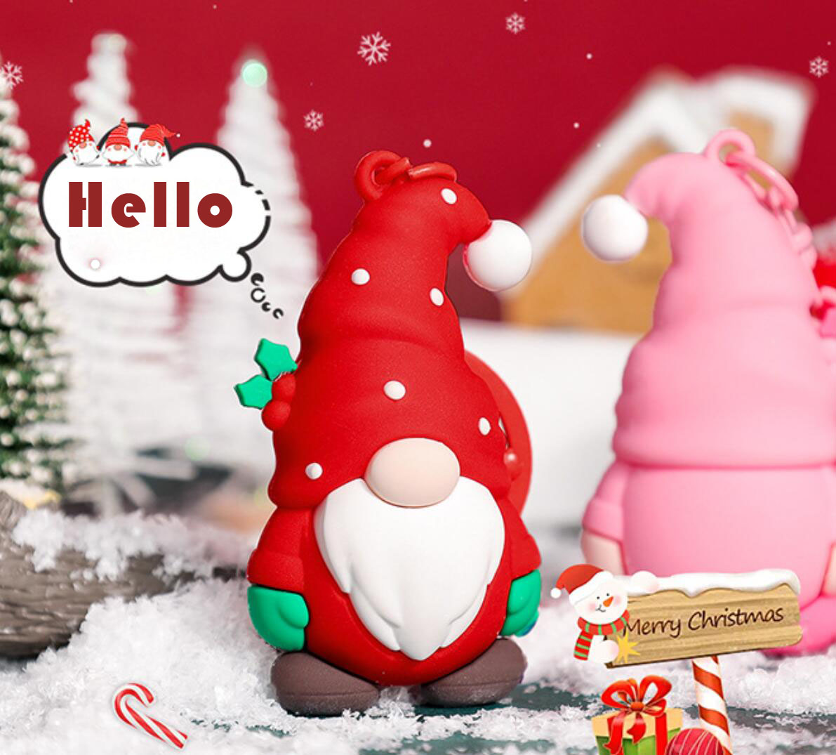 Cute Santa Claus Keychain