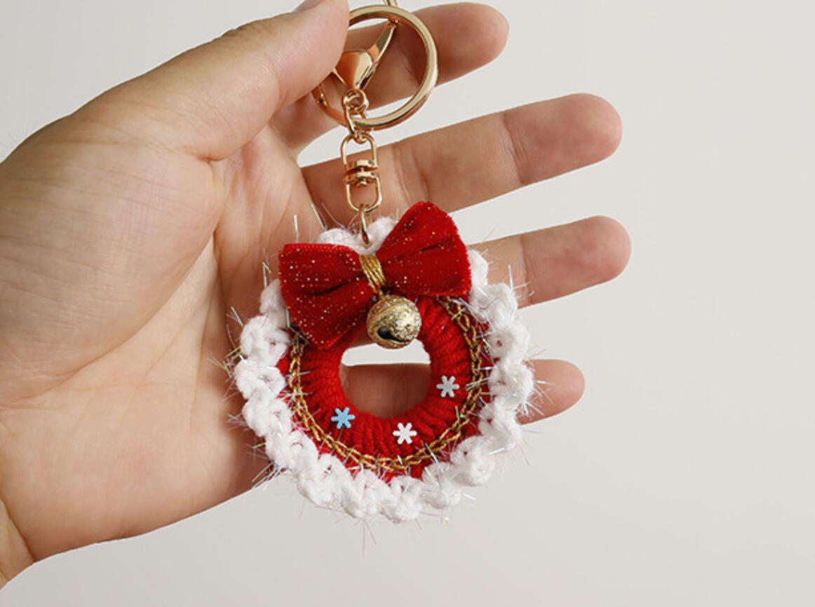 Christmas Handmade Wreath Keychain