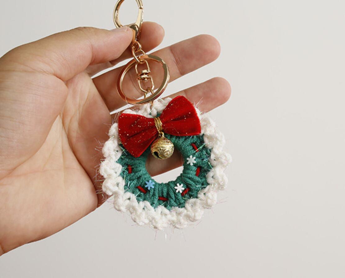 Christmas Handmade Wreath Keychain