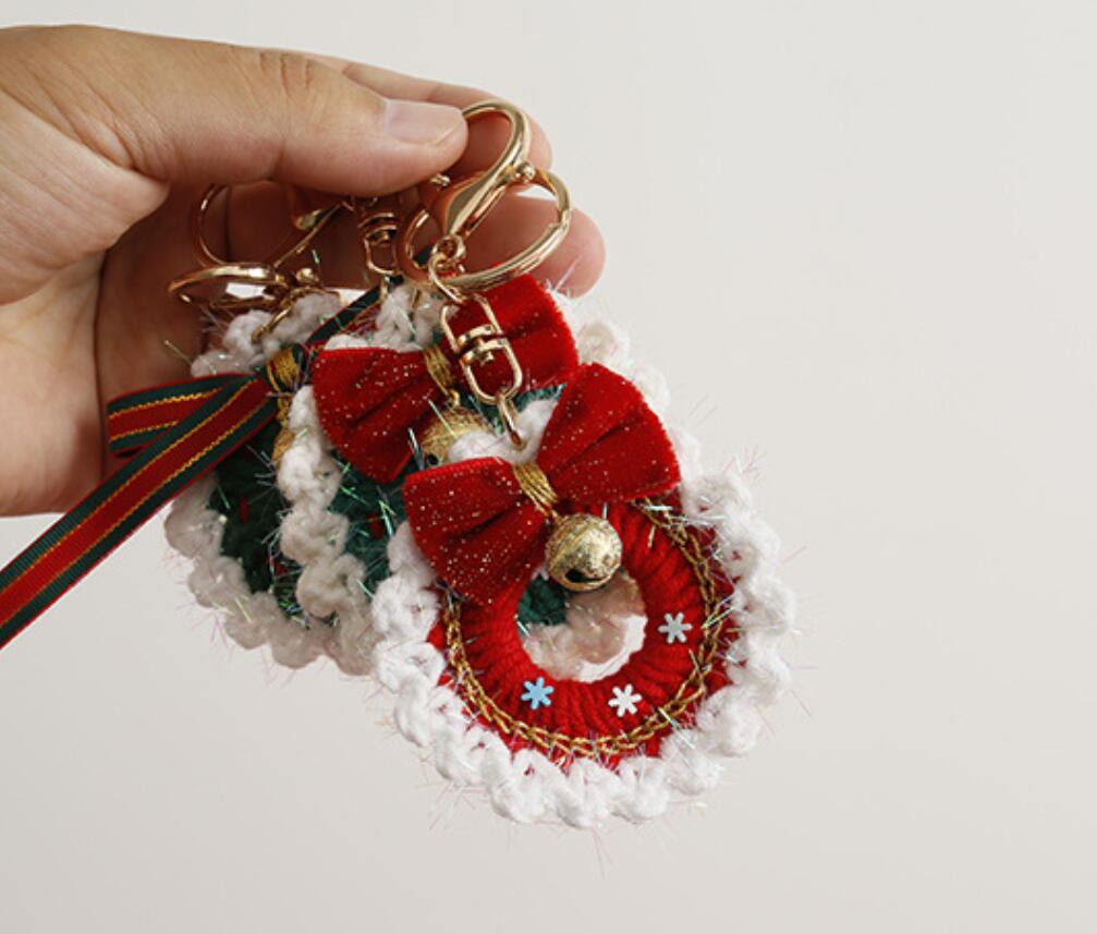 Christmas Handmade Wreath Keychain