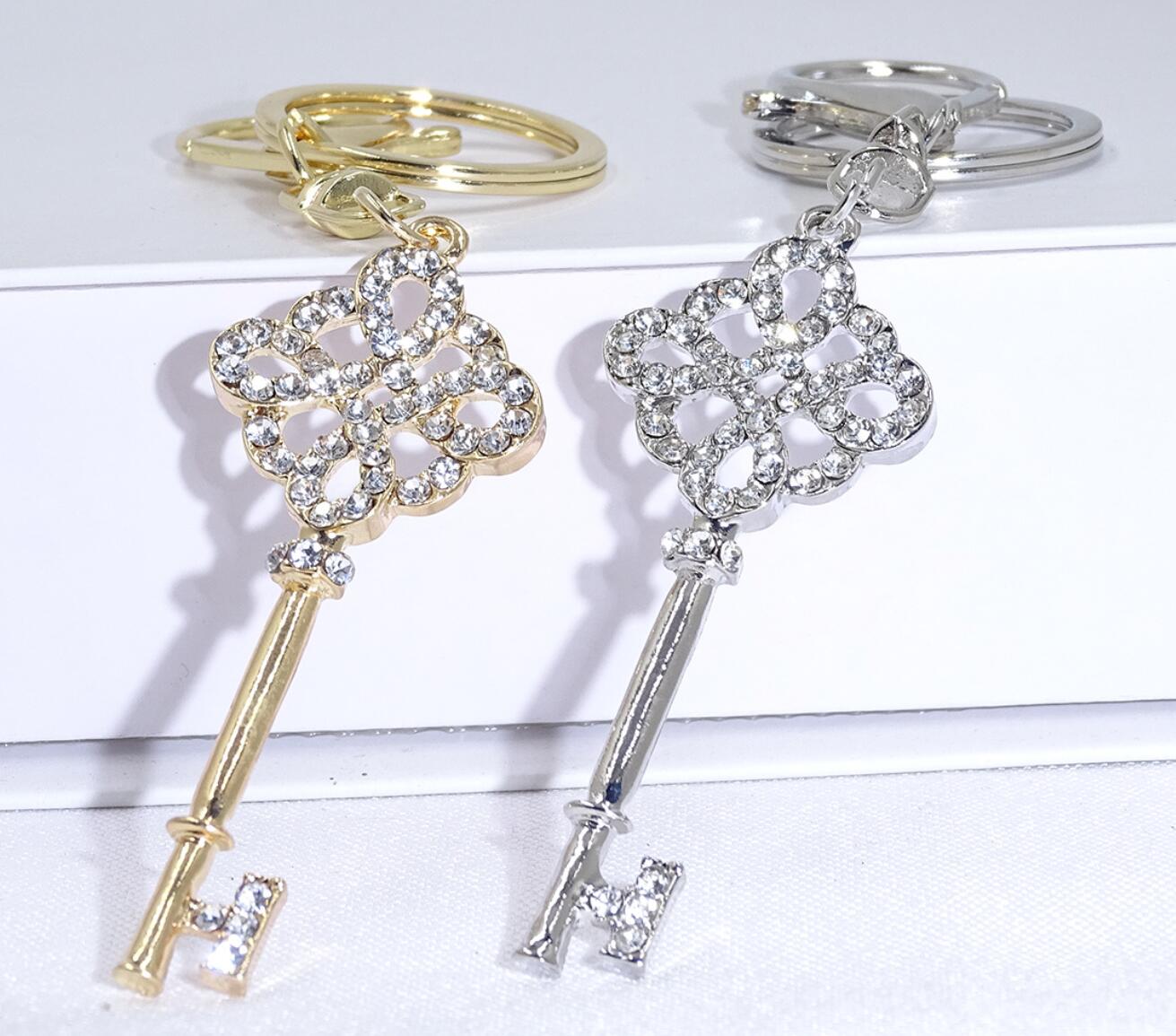 Alloy Rhinestone key Keychain