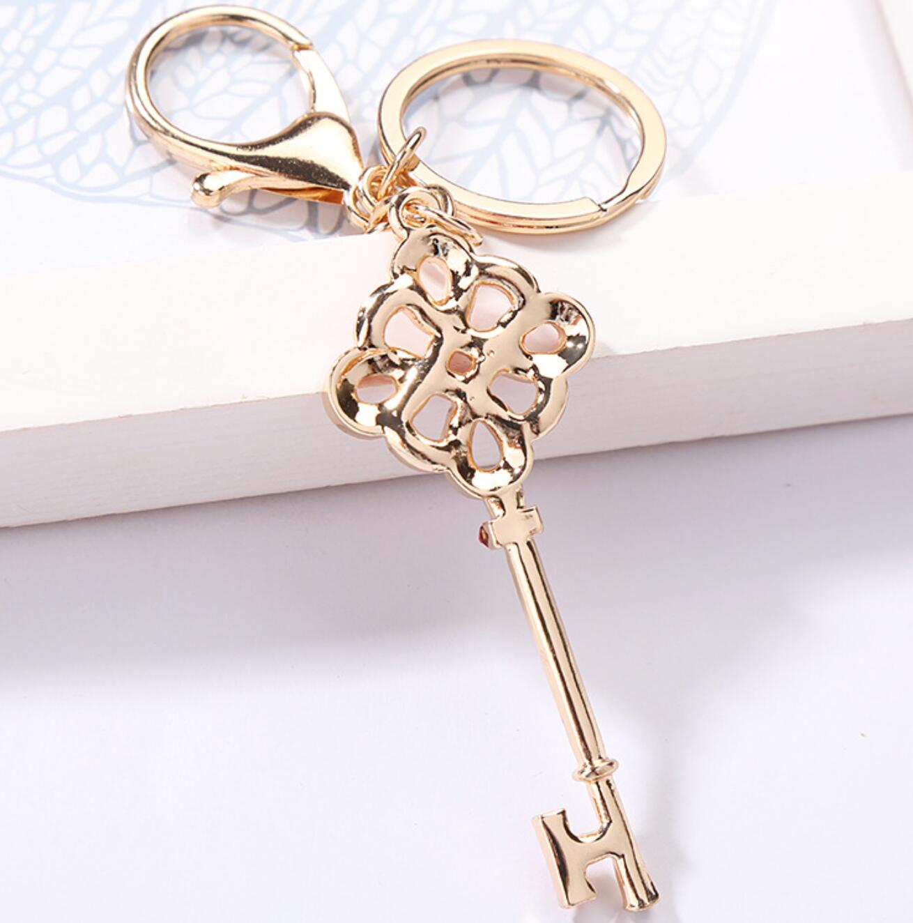 Alloy Rhinestone key Keychain