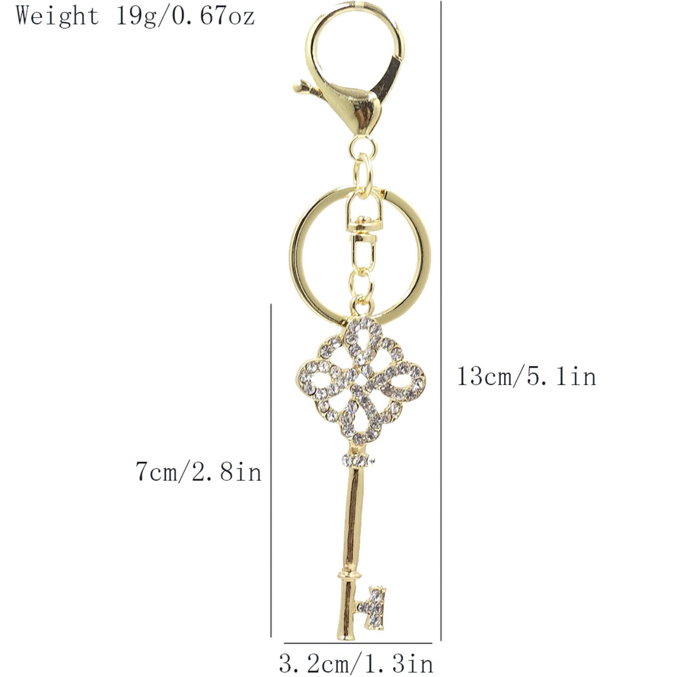 Alloy Rhinestone key Keychain