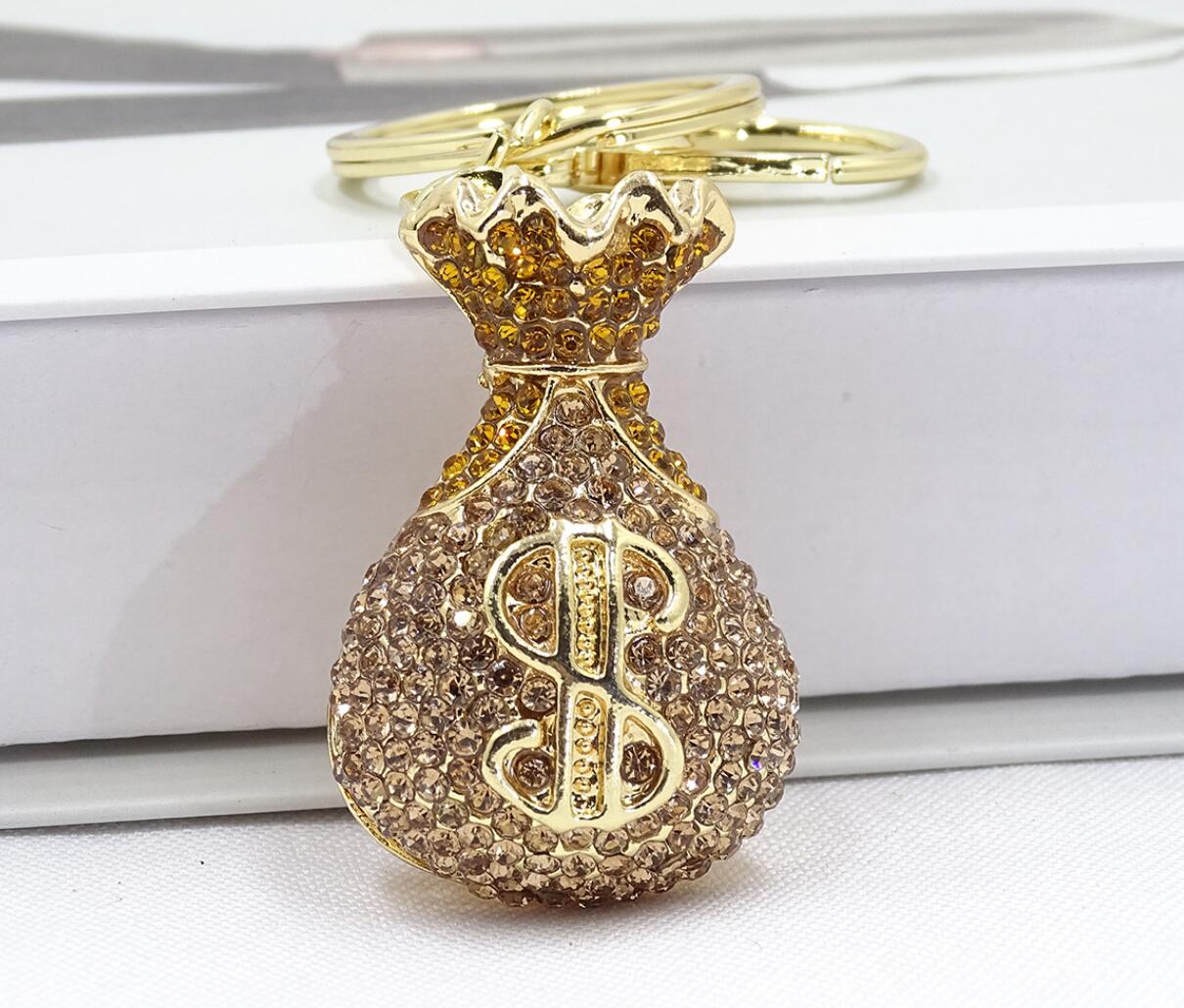 Alloy 3D Money Bag Keychain