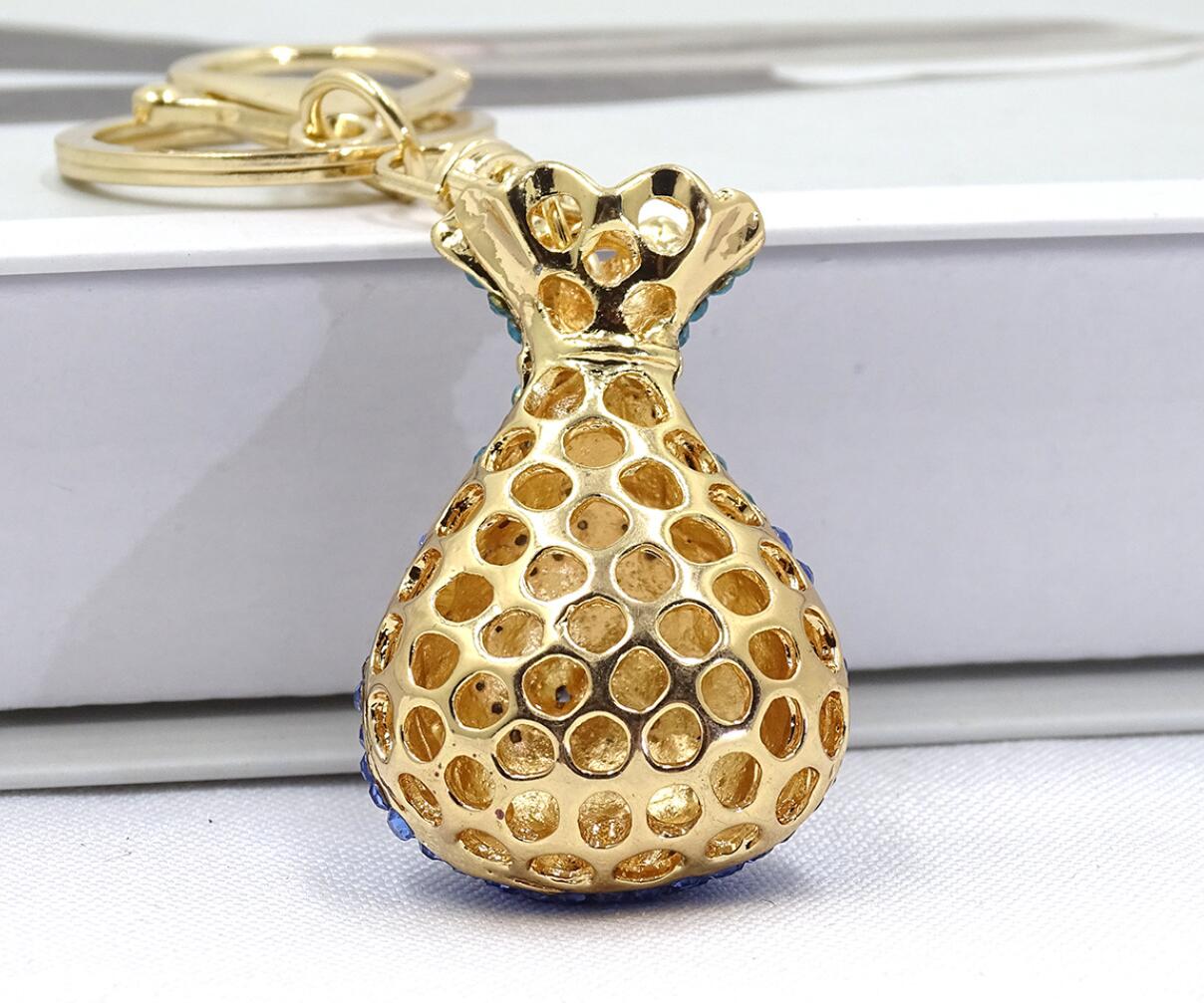 Alloy 3D Money Bag Keychain