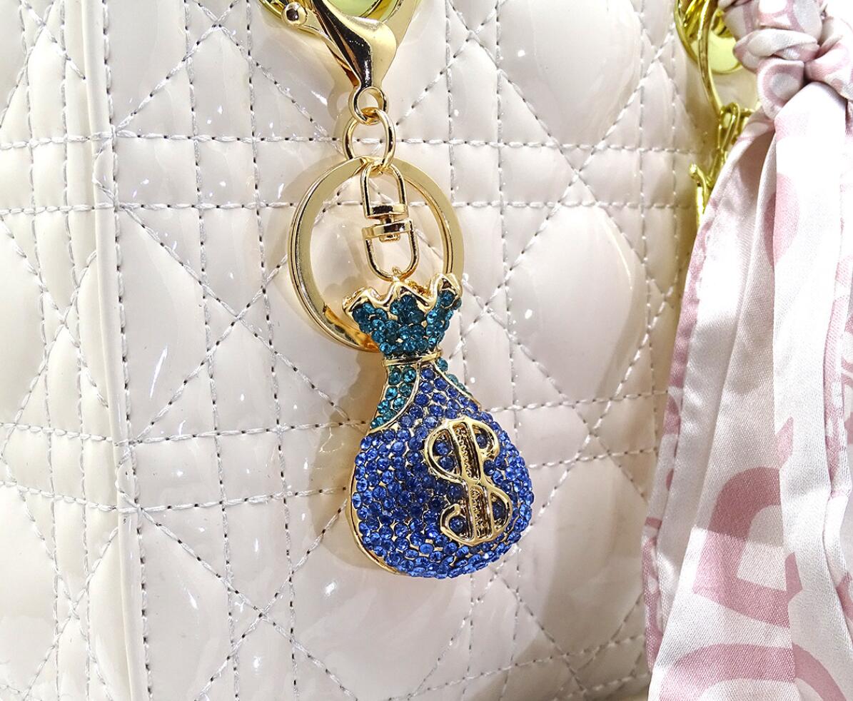 Alloy 3D Money Bag Keychain