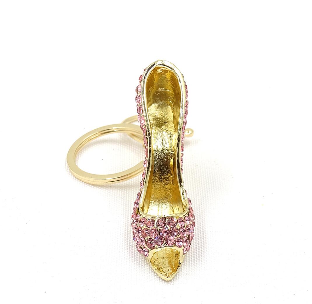 Alloy Rhinestone High Heel Keychain