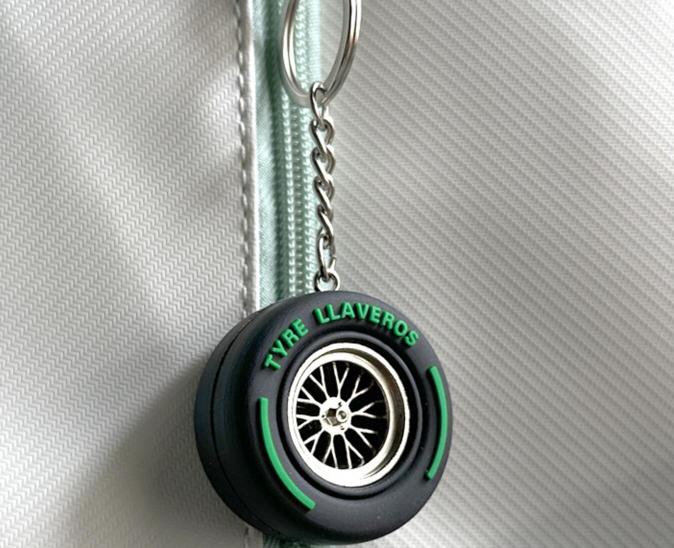 Car Tire and Wheel Hub Keychain