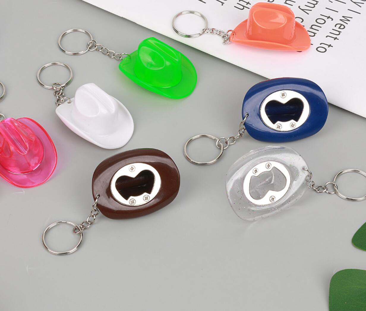 Cowboy Hat Bottle Opener Keychain