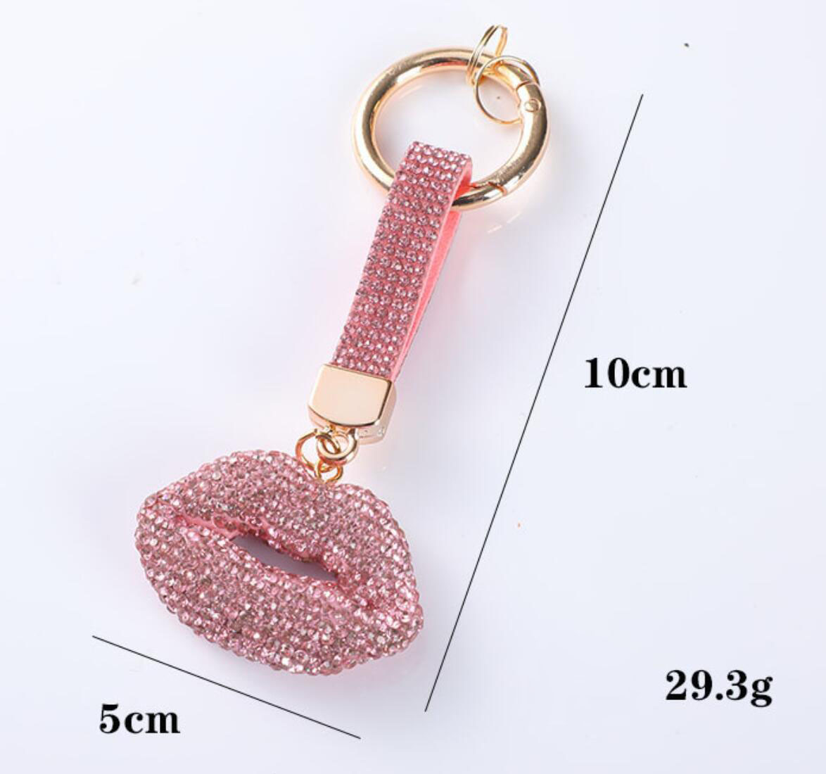 Rhinestone Lips Keychain